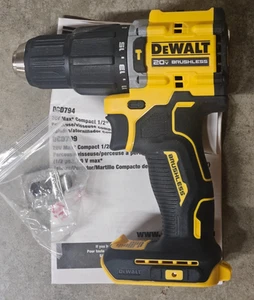 NEW DeWalt 20V ATOMIC Brushless 1/2" Hammer Drill Model# DCD799 Bare Tool - Picture 1 of 2