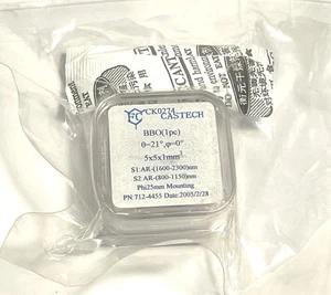 Castech BBO SHG 1600-2300nm a 800-1150nm Ø25,4mm SELLADO - Imagen 1 de 6