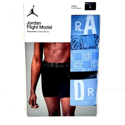 Paquete de 3 calzoncillos boxer modales de vuelo JORDAN para hombre cintura elástica suave elástica nuevos en caja Foto 1 de 4