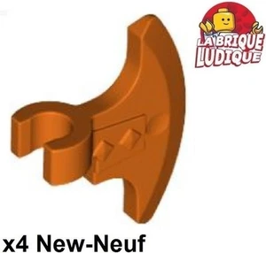 Lego 4x minifig arme weapon hache axe head viking reddish orange rougeâtre 53454 - Picture 1 of 1