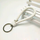 1x Leather Braided Rope Key Chain Strap Fob Ring Car Home Unisex Weave 12 Colors