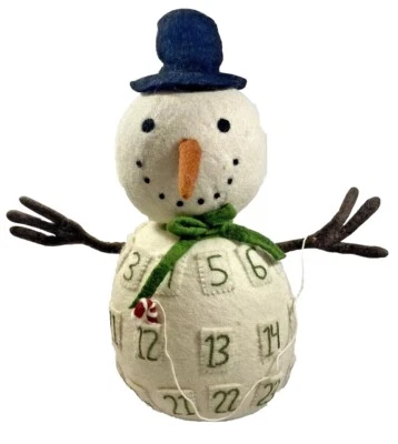 Pottery Barn Kids Felted 3D Snowman Advent Calendar - Image 1 of 4