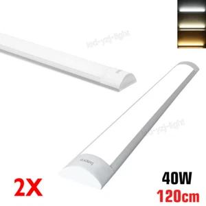 2x4FT 120cm LED Slim Ceiling Batten Tube Light Dimmable Linear Fluro Fluorescent - Picture 1 of 13