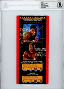 Mike Tyson signiertes authentisches Ticket gegen Tillman RB 6/16/1990 COA BAS signiert - Bild 1 von 2
