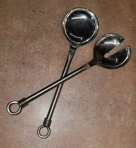 INTERNATIONAL SALAD SERVING SET SPOON AND SPORK MODERN DESIGN VERY DURABLE - Picture 1 of 4