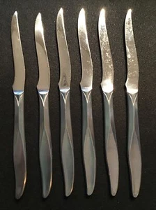 Vintage Montego by National Silver Satin Finish Carving Set with 6- Steak Knifes - Picture 1 of 14