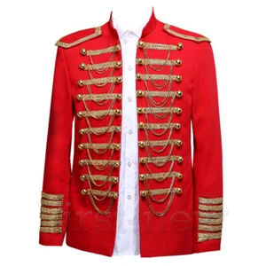 Men's light cavalry jacket Artillery Army tunic Steam drummer punk Coat Tops - Picture 1 of 12