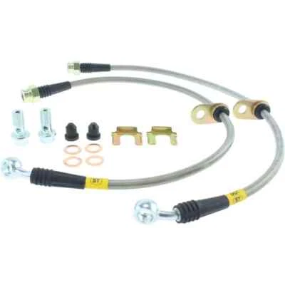 StopTech 950.47004 Front Braided Stainless Brake Line for 2002-07 Subaru Impreza - Image 1 of 2