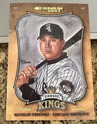 2003 Donruss Diamond Kings Studio Series 046/250 Magglio Ordonez #DK-16 NM/M - Image 1 of 2