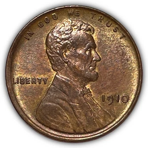 1910 Lincoln Wheat Cent Stempelglanz Münze #23634 - Bild 1 von 3