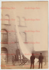 ORIGINAL ALBUMEN PHOTO MERRYWEATHER'S TELESCOPIC CURRICLE ESCAPE LADDER 1880S