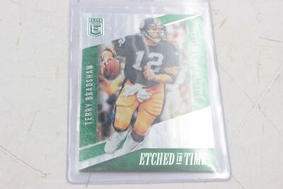 2016 Donruss Elite - Etched in Time Green Terry Bradshaw Football Card - Image 1 of 2