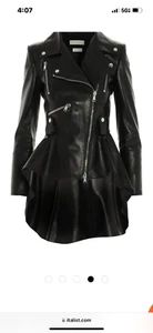 Alexander McQueen leather coats for women long - Picture 1 of 11