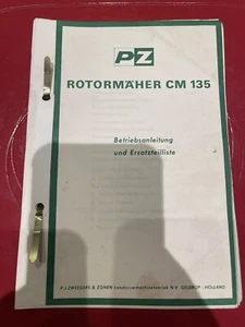 PZ Rotormäher CM 135 Betriebsanleitung Ersatzteilliste Geldrop - Picture 1 of 7