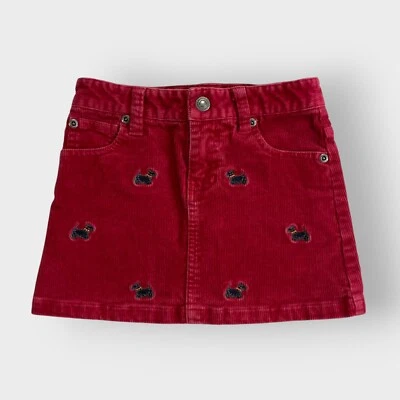 Vtg Ralph Lauren Girls Corduroy Skirt | 4T | Dark Pink Adj Waist | Scottie Dog - Image 1 of 4