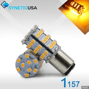 2x 1157 3528 Chip 54-SMD Dual Filament Parking Turn Signal LED Light Bulbs - Picture 1 of 6