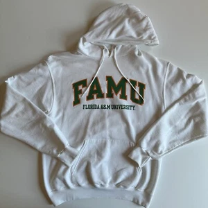 CHAMPION Powerblend FAMU Rattlers White Collegiate Hoodie - Medium - Florida A&M - Picture 1 of 4