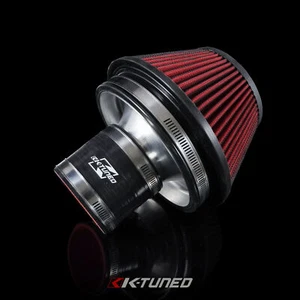 K-TUNED VELOCITY STACK & AIR FILTER COMBO WITH SILICONE COUPLER (3.5") - Picture 1 of 3