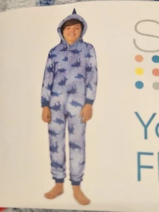 New Saint Eve Youth Hooded Fleece Sleeper, Blue, Size M (10/12) - Picture 1 of 4
