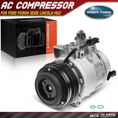 New A/C Compressor with Clutch for Ford Fusion 2013-2020 Edge 16-18 Lincoln MKZ - Image 1 of 4