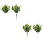  4 Pcs Faux Eucalyptus Picks Fake Branches Simulated Leaves Household