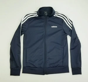 Adidas Youth Size Small Long Sleeve Full Zip Pockets chest Logo Track Jacket - Picture 1 of 10