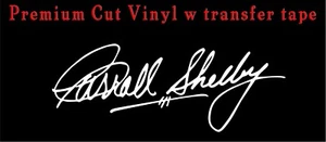 LOOK! Carroll Shelby Glove-box Signature Vinyl Decal Mustang GT350 GT500 Cobra - Picture 1 of 7