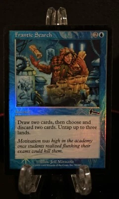 Mtg Urza's Legacy Frantic Search HP Foil Magic The Gathering Vintage - Image 1 of 2