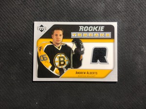 2005-06 UPPER DECK ANDREW ALBERTS ROOKIE THREADS JERSEY #RT-AA