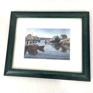 Neil Depew PEGGY'S COVE Lithograph Signed, Professionally Framed, Nova Scotia - Picture 1 of 8