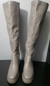 Faux leather Grey Juni over the knee high boot Franco Sarto Sz 9.5  - Picture 1 of 6