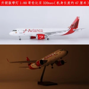 1/80 Columbia Avianca A320neo Passenger Plane Model Airplane W/Sound Light Stand - Imagen 1 de 7