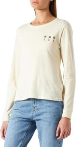 Camisa para mujer Hurley con niveles divididos clásica Crew Ls - Imagen 1 de 3