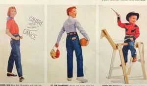 1955 Blue Bell Wrangler Jeans Family Clothing Vintage Print Ad - Picture 1 of 7