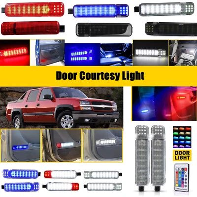 Juego de luces LED de cortesía para puerta Chevrolet y GMC C/K Silverado Tahoe Yukon Sierra Foto 1 de 4