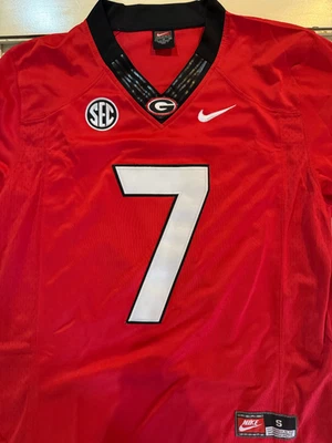 Georgia Bulldogs #7 D’Andre Swift Red Stitched Football Jersey – Men’s Sizes - Image 1 of 4