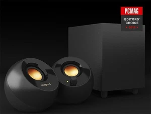 Głośniki biurkowe Creative Pebble Plus 2.1 zasilane przez USB 8W - czarne - Zdjęcie 1 z 3