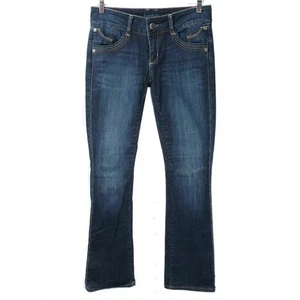 BEBE Dark Nautical Stonewash Boot Cut Stretch Jeans Size 28 - Picture 1 of 5