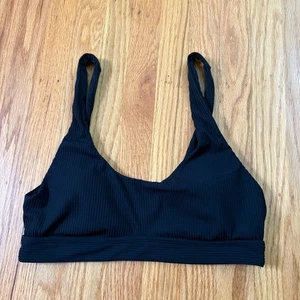 Andie The Ventura geripptes schwarzes Sommer Strand Bikini Oberteil Damen Größe Medium - Bild 1 von 5
