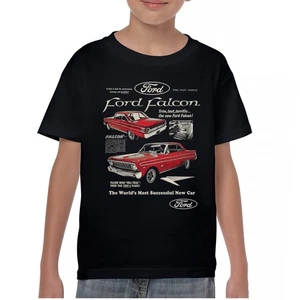 Ford Falcon Retro Poster Youth T-shirt 1960-70 Muscle Car Classic Ride Kids - Picture 1 of 8
