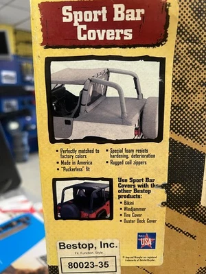 Cubiertas de barra deportivas Bestop Wrangler TJ Unlimited BLK Diamond Foto 1 de 3