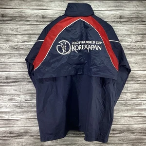 Chaqueta cortavientos vintage de la Copa Mundial de la FIFA 2002 para hombre XL azul fútbol Y2K - Imagen 1 de 10