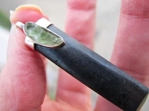 Moldavite Tourmaline Crystal Pendant Natural 925 Czech talisman Healing point - Picture 1 of 22