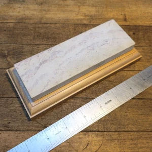 NEW Vintage ROSY RED Arkansas Stone CUTTING OIL SHARPENING 6" STONE • Nice! ☆US - Picture 1 of 4