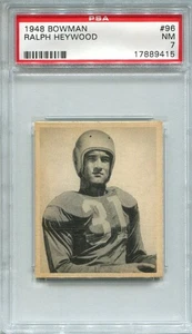 1948 Bowman #96 Ralph Heywood Detroit Lions – Rookie – Short Print - PSA 7 NrMt - Picture 1 of 2