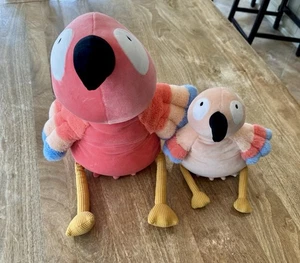 Pillowfort Gewichteter Papagei Eltern und Baby Plüschtier Stofftier Angst/Leidenschaft - Bild 1 von 5