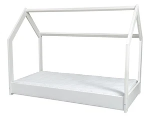 Wooden, Scandinavian style kids bed + ECO mattress set, house bed 160x80 - Picture 1 of 9