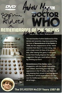 Doctor Who: Remembrance of the Daleks DVD Insert Signed by SOPHIE ALDRED + 2 - Picture 1 of 1