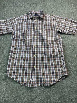 Polo Ralph Lauren Shirt Boys XL Purple Striped Short Sleeve Button Up Casual - Image 1 of 4