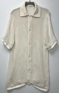 Camisa Suitsupply Para Hombre Grande Algodón y Seda Abotonada Crochet/Abierta Tejida Crema - Imagen 1 de 24